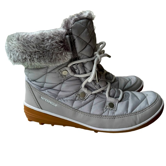 Columbia Shoes - Columbia Women’s Heavenly Shorty Omni-Grip Waterproof Gray Winter Boots